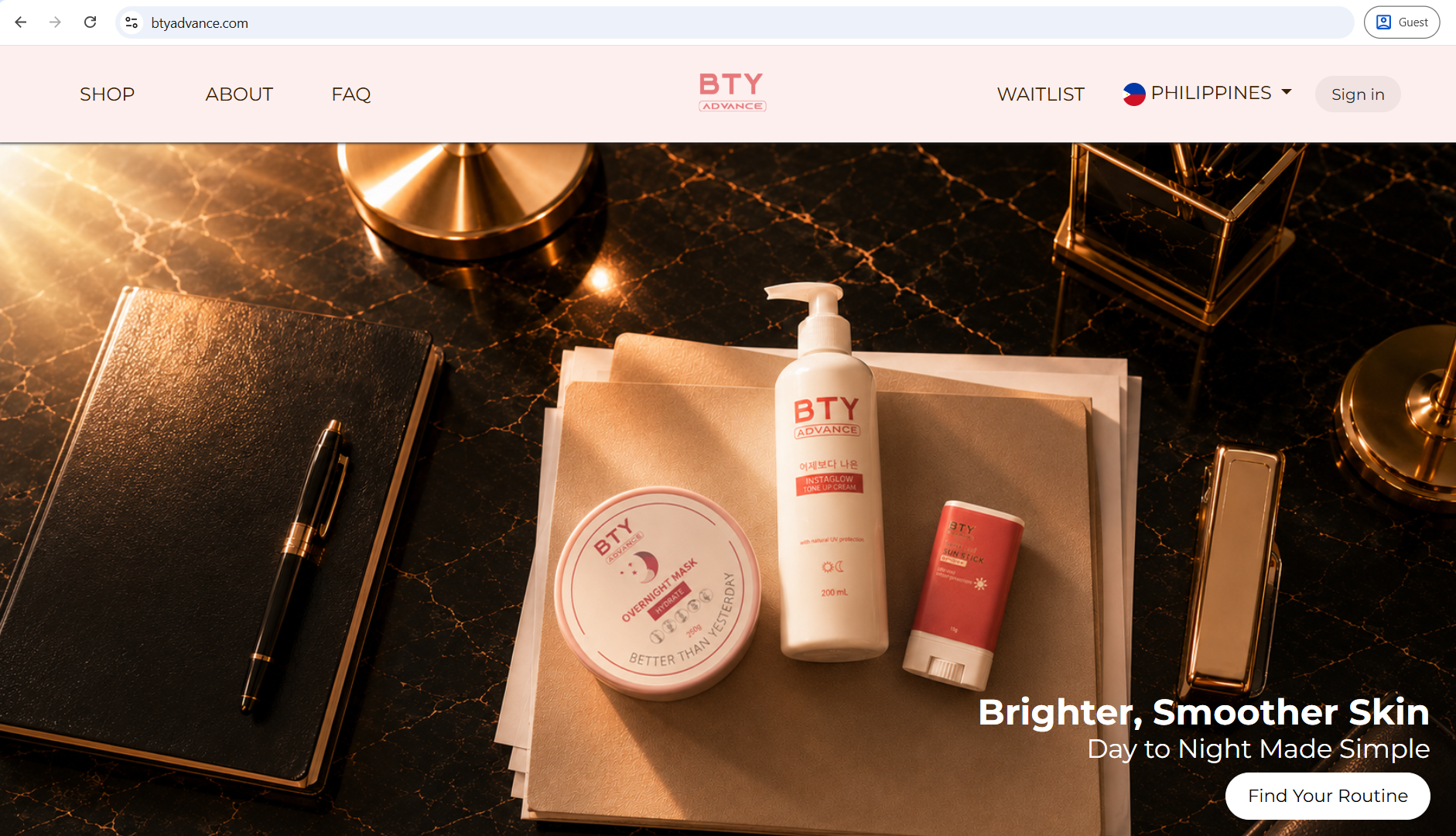 Step 1: Visit the BTY Advance Website