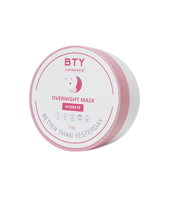 BTY Advance Overnight Mask 250g on a white background